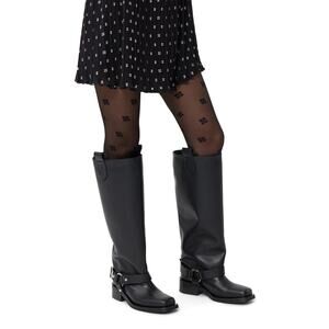 Ganni Sleek Black Biker Boots Size 40 EU / US 10